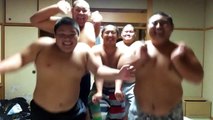 Sumo Wrestlers Dancing And Joking Around