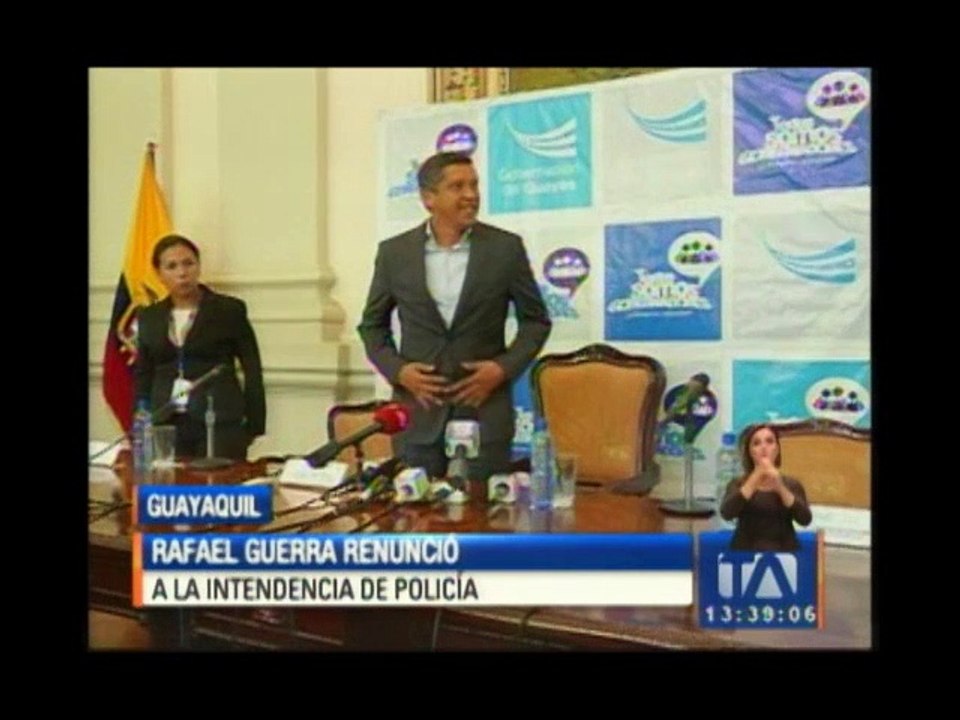 Guayas: renuncia intendente de Policía