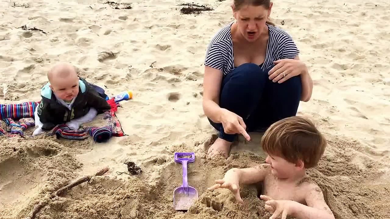 Funny baby faceplant