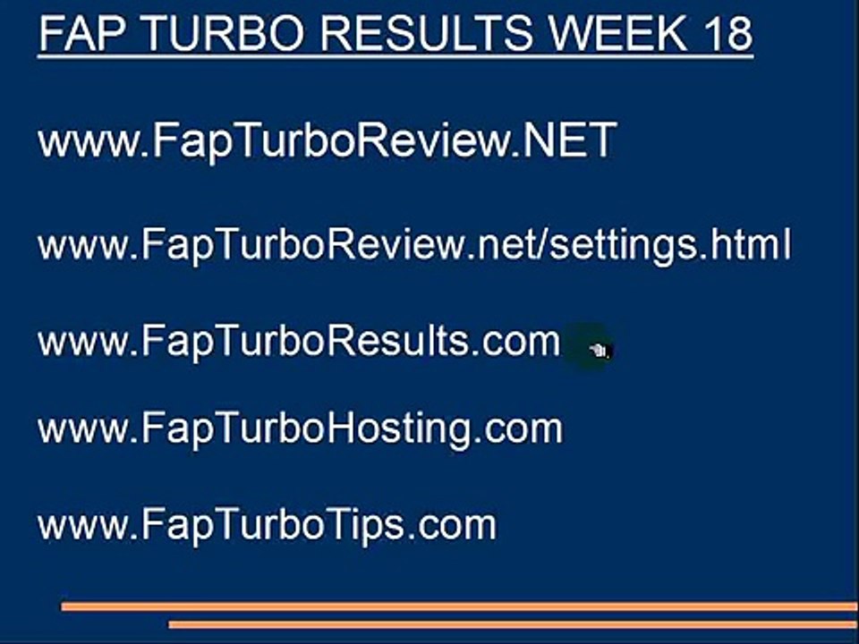 Fap Turbo Results Week 18