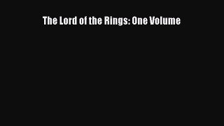 (PDF Download) The Lord of the Rings: One Volume PDF