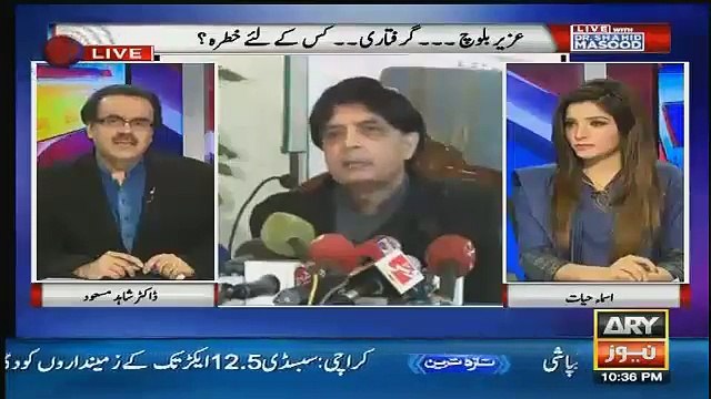 Uzair Balouch Ko Kiya Zamanat Di Gai Hai-Shahid Masood