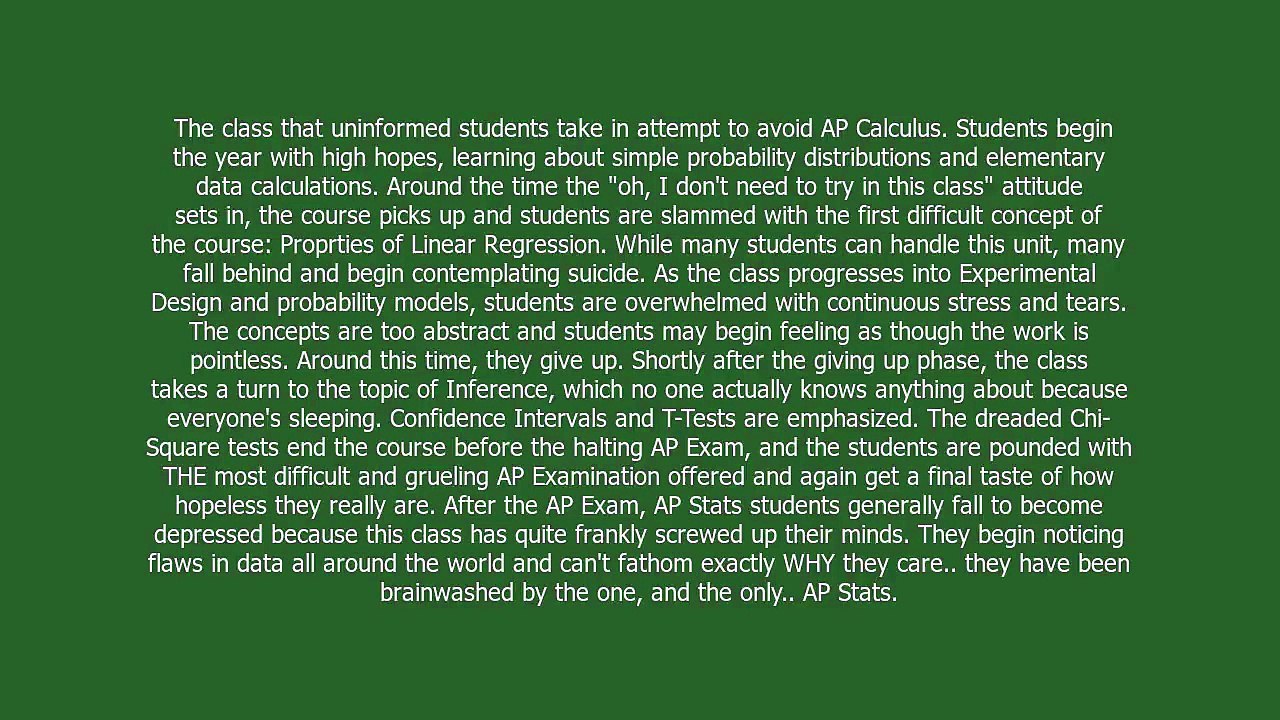 AP Statistics meaning and pronunciation