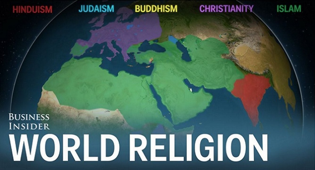 Une carte animée de la répartition des religions dans le monde en 5000 ans