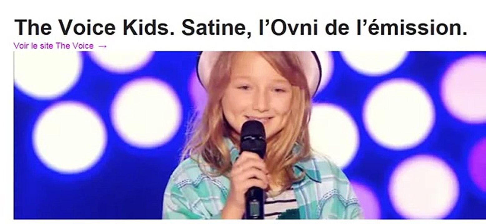 The Voice Kids 2015 : Satine, lovni venu de Mussidam assure - 03/10