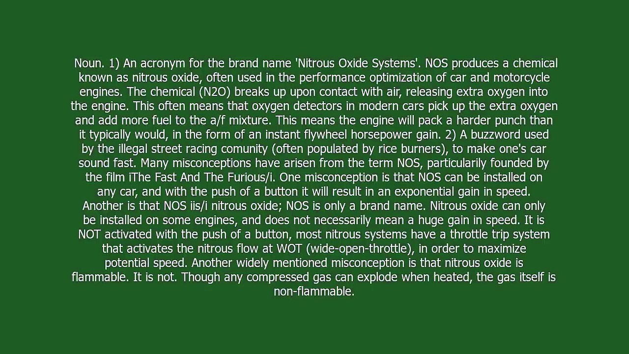 NOS meaning and pronunciation