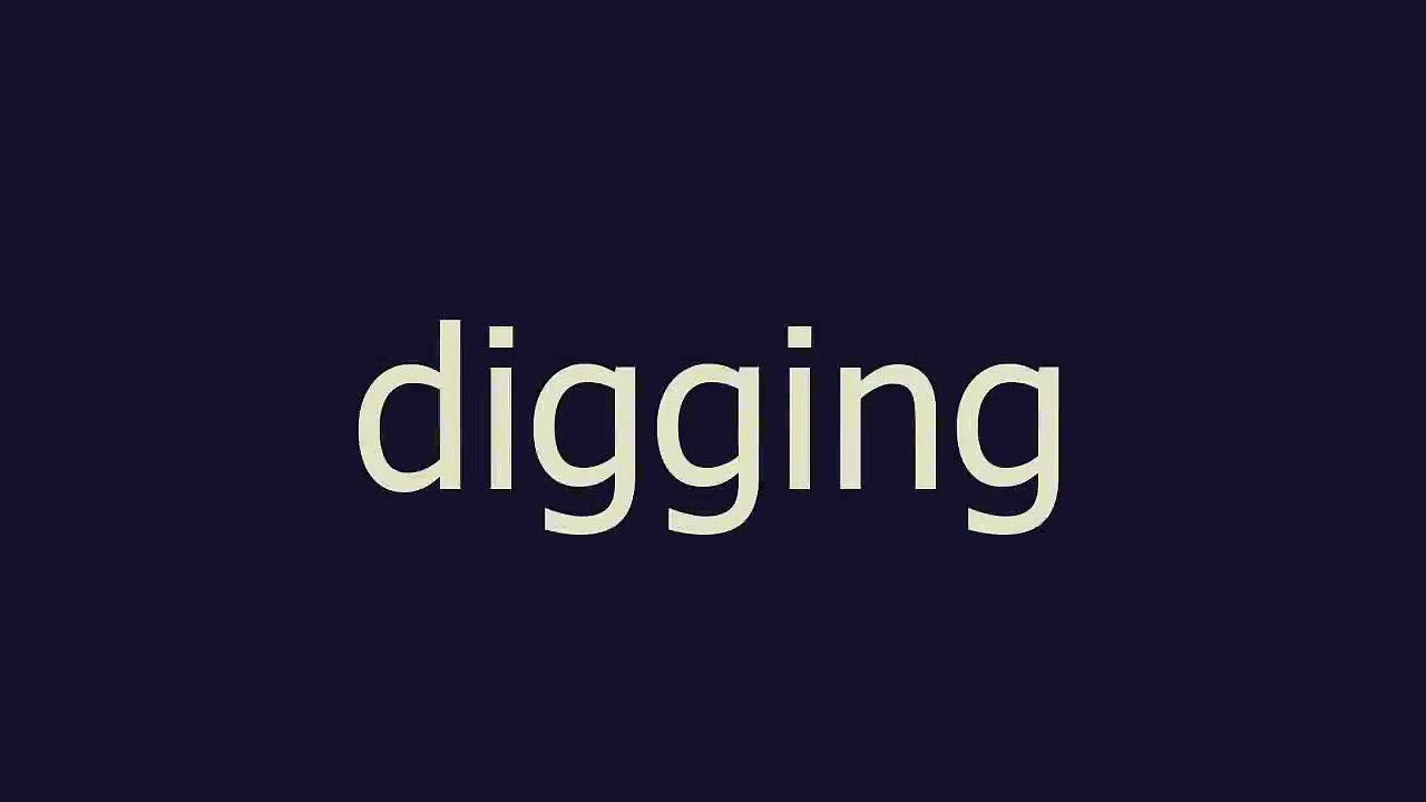 digging meaning and pronunciation