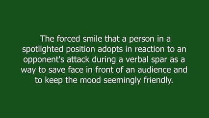 debate smile meaning and pronunciation