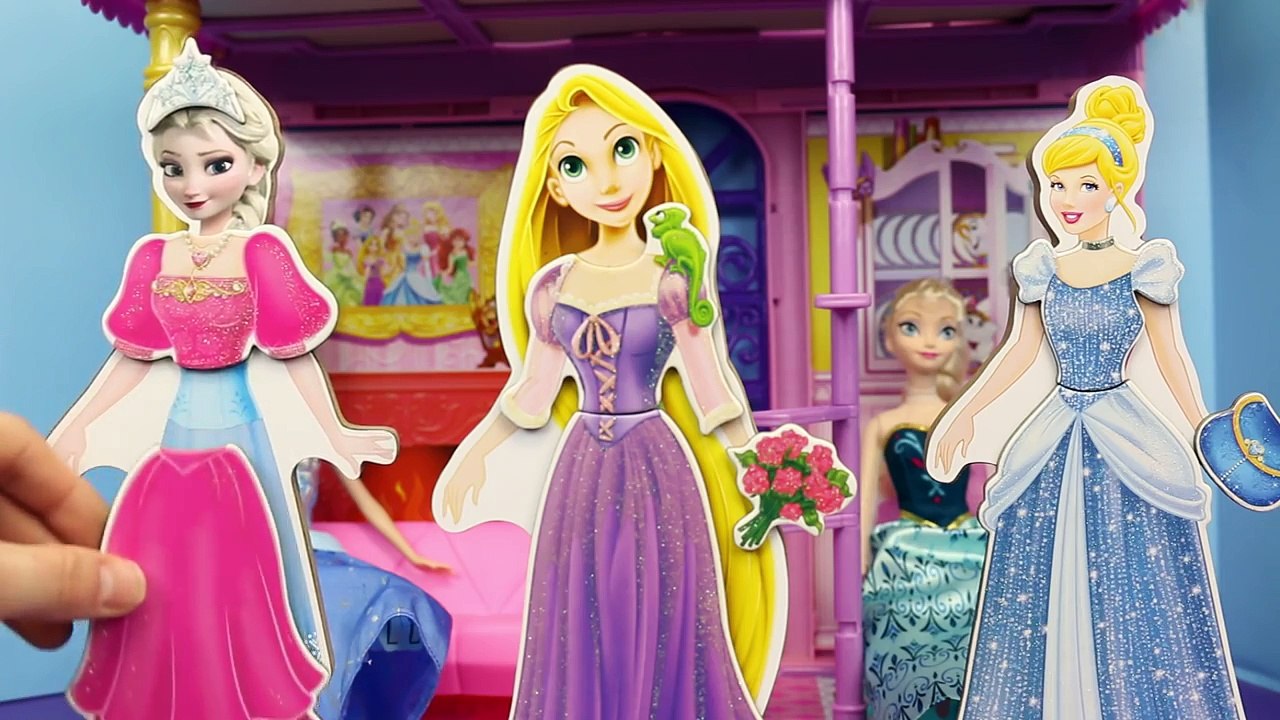 Disney Rapunzel Dress Up with Frozen Elsa Doll and