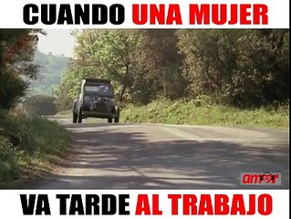 Quando uma mulher está atrasada para o trabalho