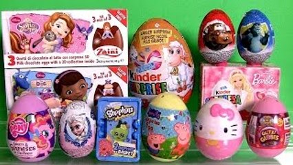 Giant Disney Princess Surprise Eggs Boxes Peppa MonsterHigh Frozen Princess Shopkins Surpr