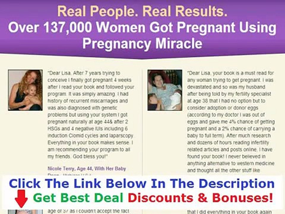 Pregnancy Miracle By Lisa Olson Reviews Discount + Bouns