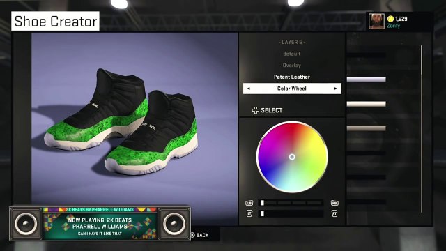 NBA 2K15 Shoe Creator - Air Jordan 11 Low Green Snakeskin