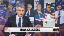 Republican and Democrat candidates in close contest in Iowa caucuses