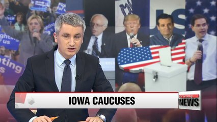 Republican and Democrat candidates in close contest in Iowa caucuses