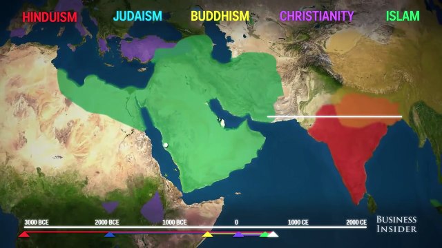 L’expansion des religions sur 5000 ans en 2 minutes