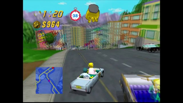 The Simpsons: Road Rage [Xbox] - Grampa [Shriners Cart] | ✪ TRUE HD QUALITY ✪