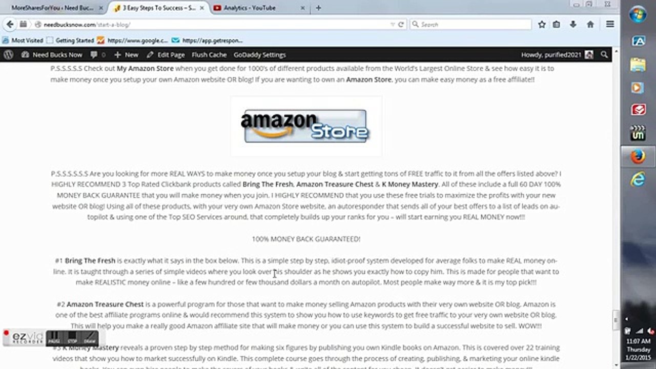 NeedBucksNow.com Clickbank Bring The Fresh, Amazon Treasure Chest & K Money Mastery NeedBucksNow.com