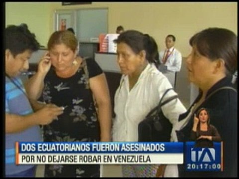 Dos ecuatorianos fueron asesinados en Venezuela