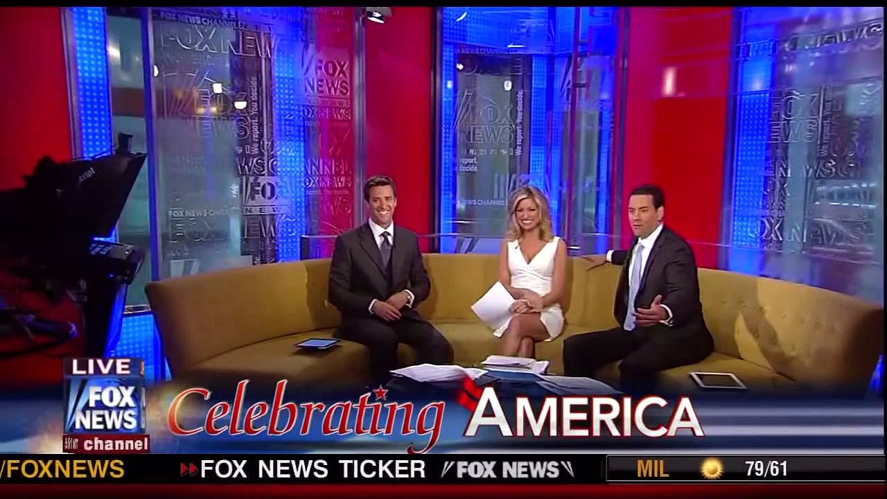 Ainsley Earhardt WOW short dress, major cleavage 7-3-11