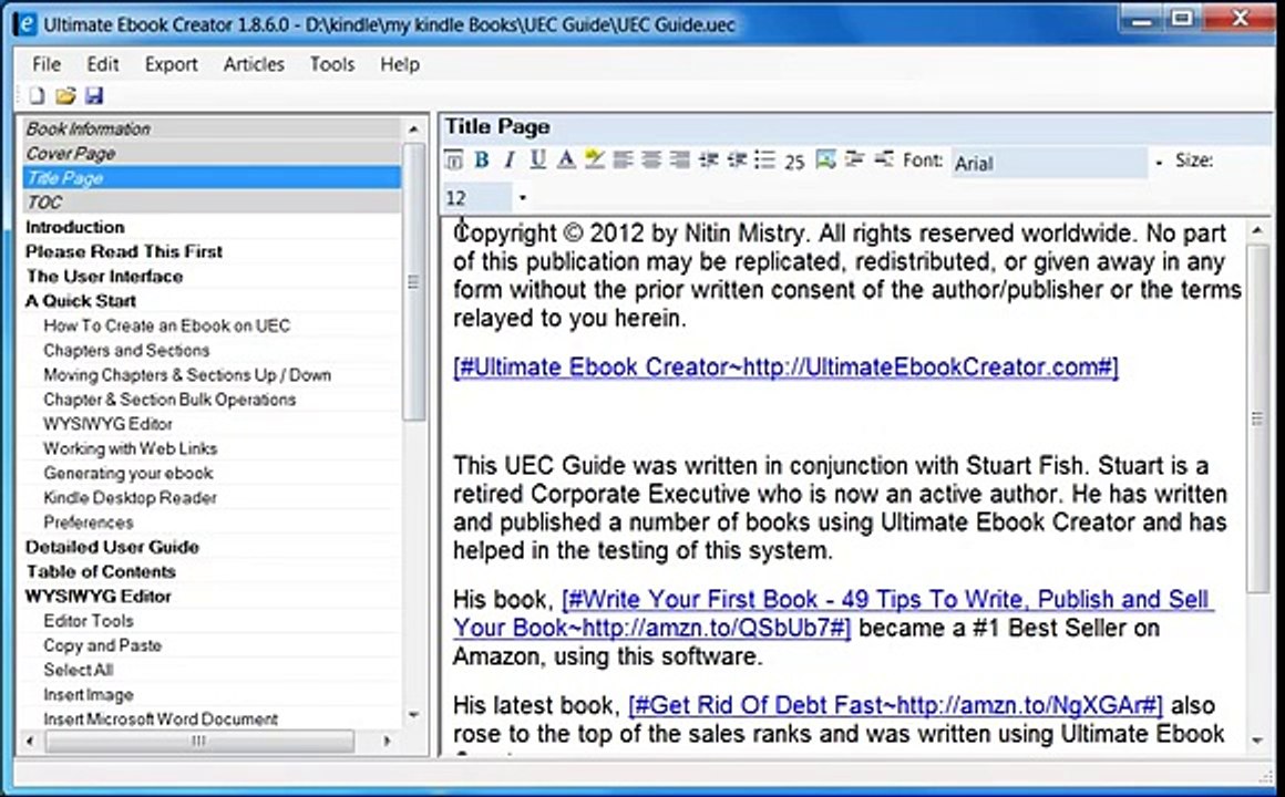 Table of Contents Explained - Ultimate Ebook Creator