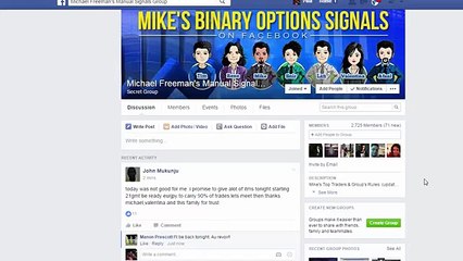 Mike Freeman Binary Options Signals Results 13th Oct 2015