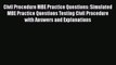 Civil Procedure MBE Practice Questions: Simulated MBE Practice Questions Testing Civil Procedure