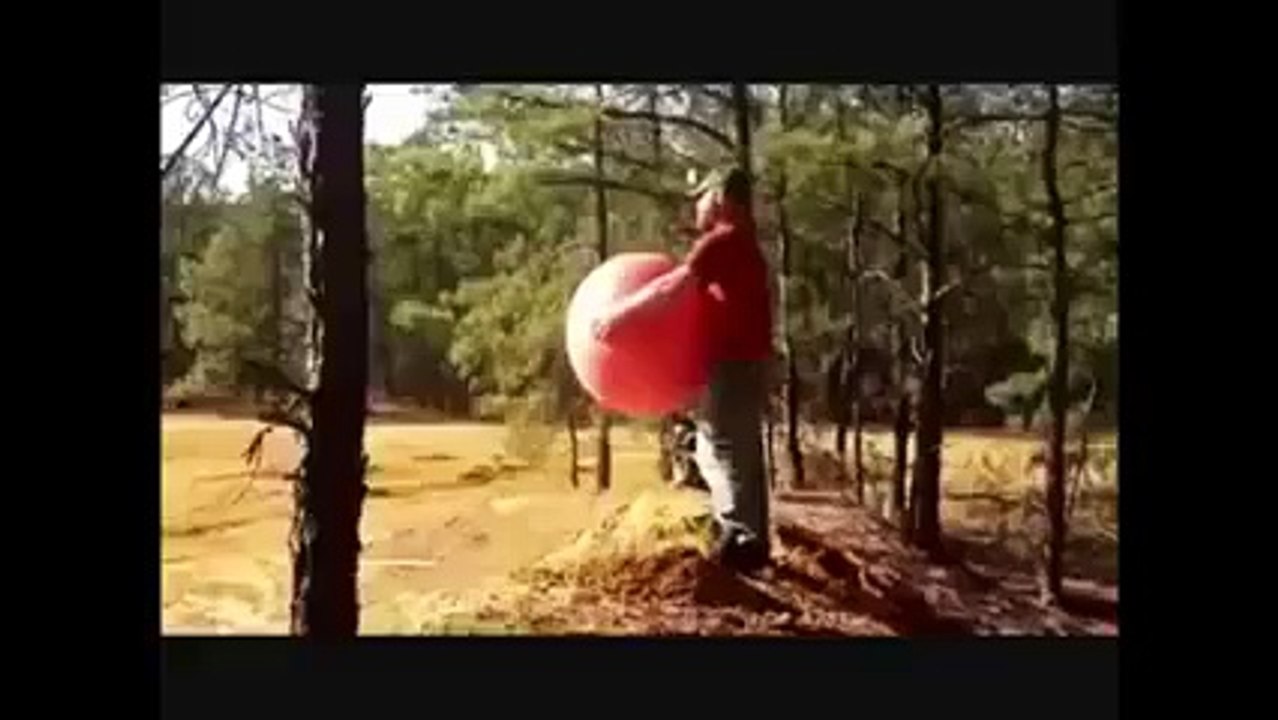 Excersize ball truck trick