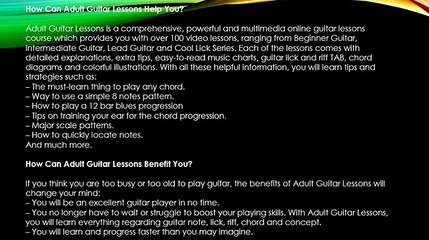 "Adult Guitar Lessons Review", Scam or Legit "How To Play Guitar"