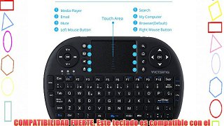 VicTsing Mini teclado 2.4GHz RF(Dise?o Espa?ol) con ? con rat?n touchpad para Laptop PC HTPC