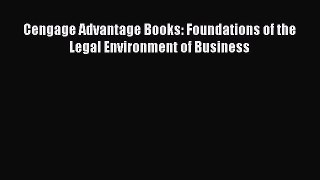 Cengage Advantage Books: Foundations of the Legal Environment of Business  Free Books