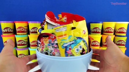GIANT GREEN RANGER Surprise Egg Play Doh - Mighty Morphin Power Rangers Toys & Surprises