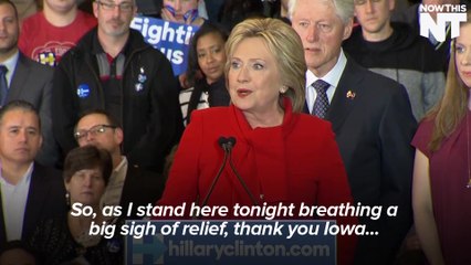 Clinton Calls A Close Caucus Win Without Saying It