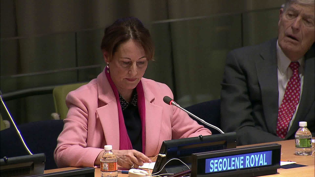 Sommet des investisseurs sur le risque climatique à New York : Ségolène Royal appelle à entrer dans une économie bas carbone