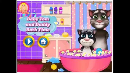 Baby Talking Tom Cat Bathing - Captain America Avengers Makeover - Kids Games