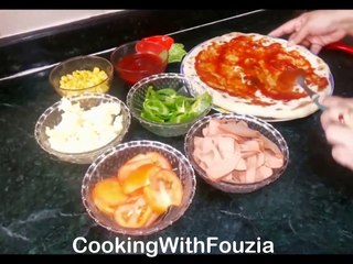 Pizza with Sausage ( Cooking With Fouzia )