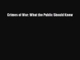 Crimes of War: What the Public Should Know  Free Books