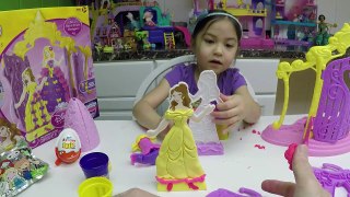 PRETTY DISNEY PRINCESS PLAY-DOH SURPRISE TOYS DESIGN A DRESS Kinder Joy Surprise Egg Toy Opening