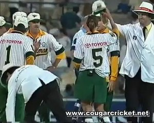 Brian Lara dismissed by a Woman