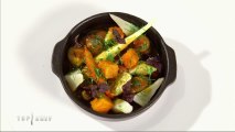 Cocotte de rognon de veaux aux épices et fricassée de légumes racines par Philippe Etchebest