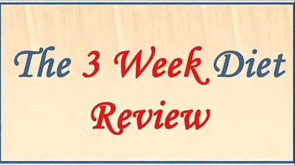 3 Week Diet - Does it work? Review and real customer opinions.