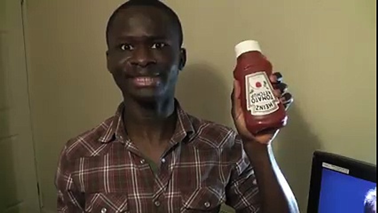 This Guy Really Likes His Ketchup gone crazy on ketchup!