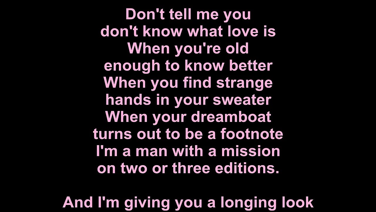 Elvis Costello – Everyday I Write The Book Lyrics