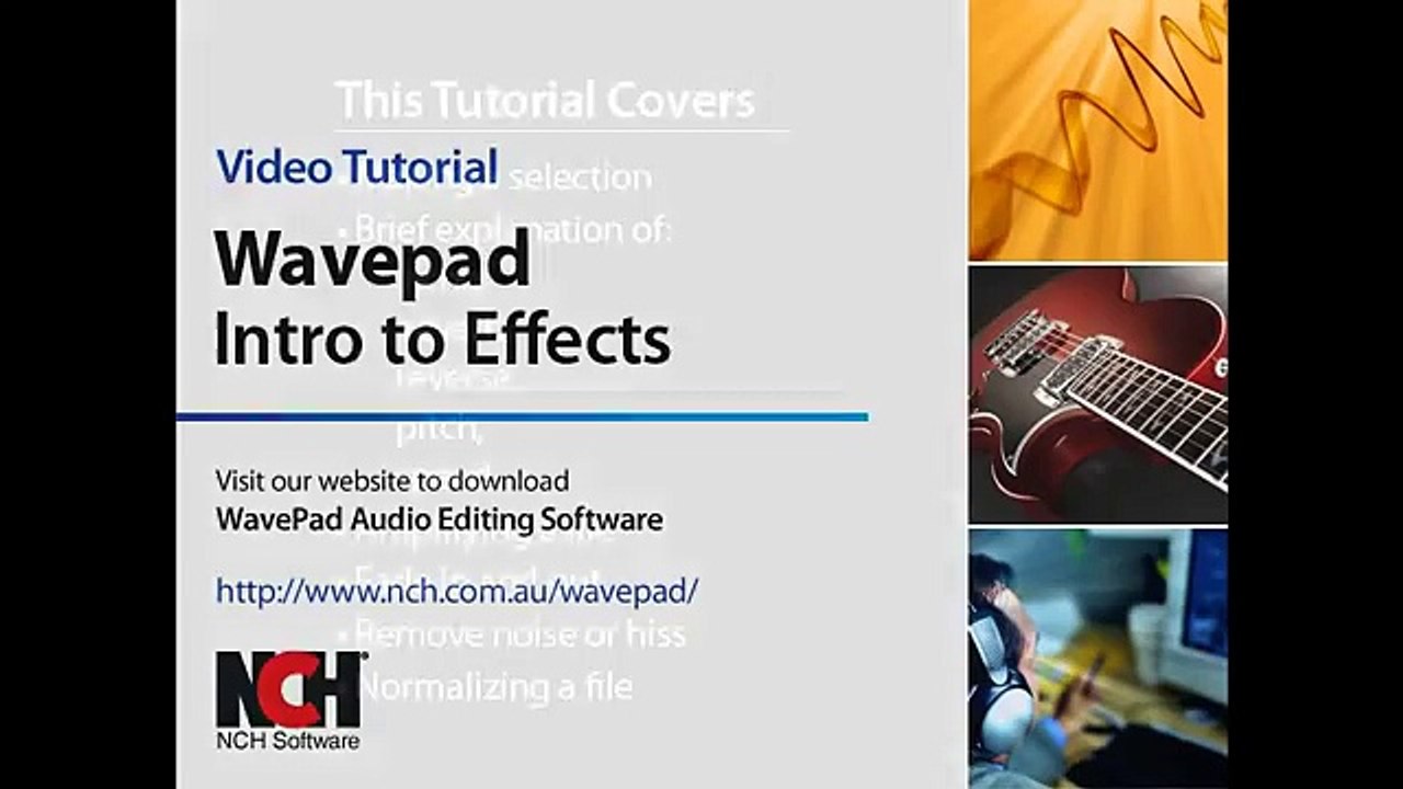WavePad Audio Editing Software | Intro to Effects