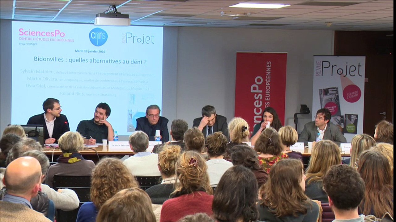 "Bidonvilles: quelles alternatives au déni ?" - 1/4 - Sciences Po, 19 janvier 2016