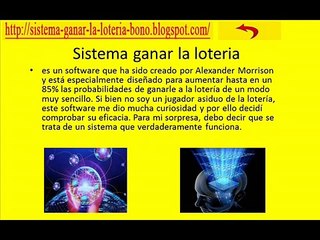 sistema ganar la loteria-de Alexander Morrison