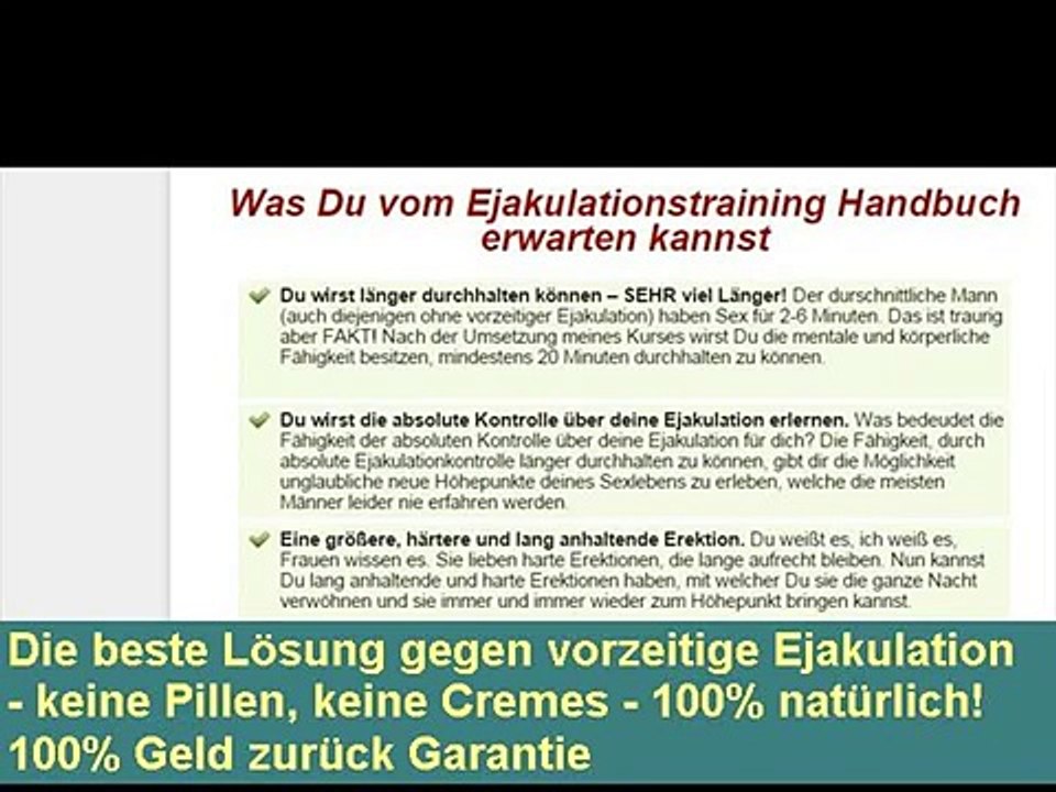 vorzeitiger samenerguss abhilfe - was kann ich...