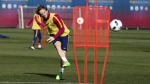 FC Barcelona training session: Final session before hosting Valencia in Copa del Rey