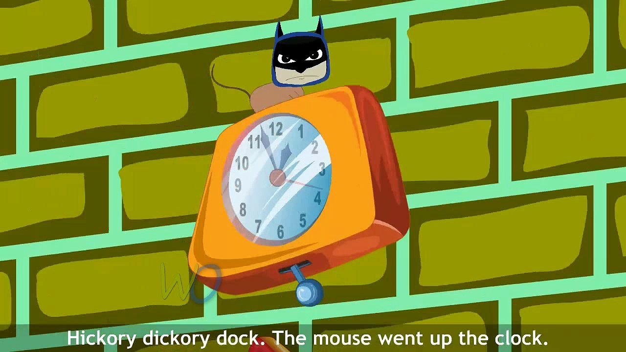 Hickory Dickory Dock Nursery Rhyme With Lyrics - Cartoon Animation Rhymes & Songs for Chil