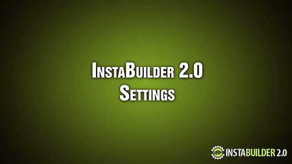 InstaBuilder 2.0 | Settings